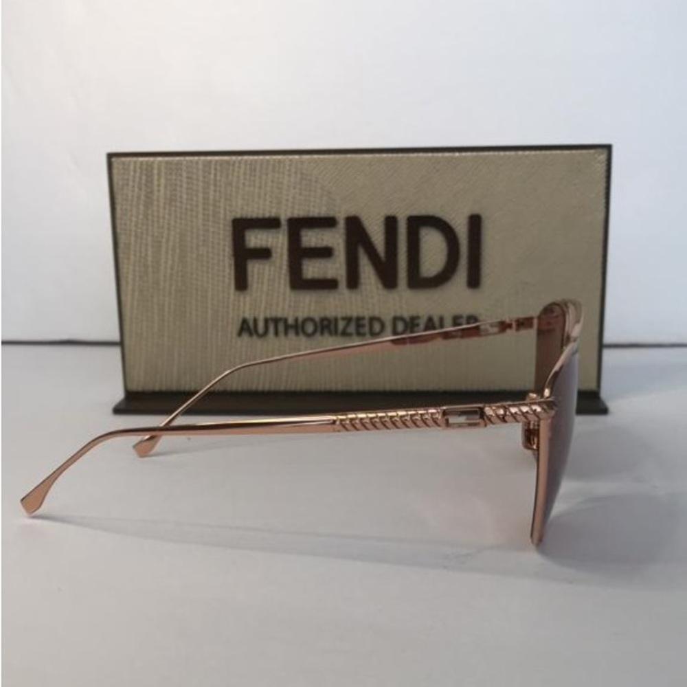 Fendi 64mm Cat Eye Sunglasses FF0438/S ROSE GOLD - Picture 4 of 12